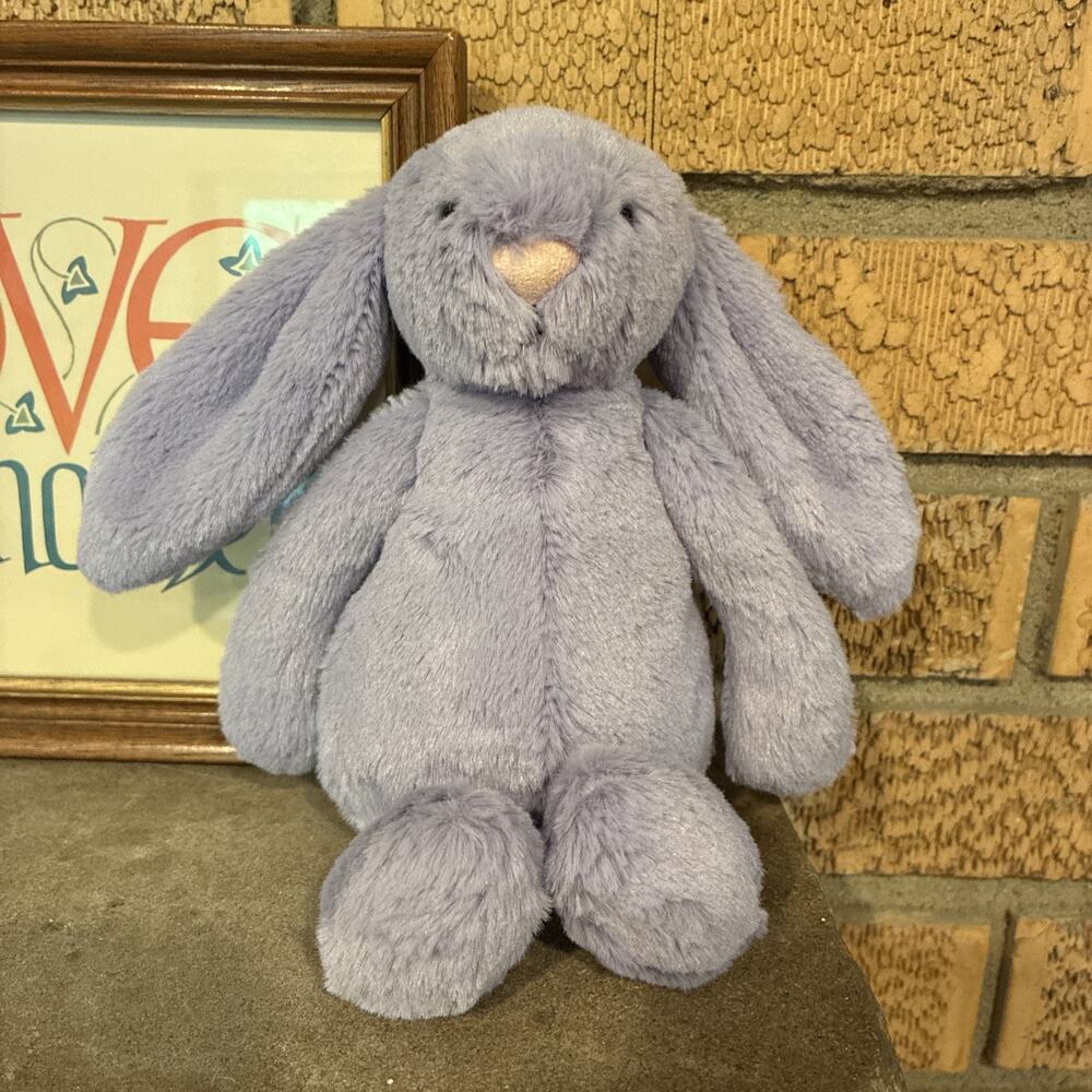Jellycat Bashful Viola Bunny Small Purple Retired EUC 💜